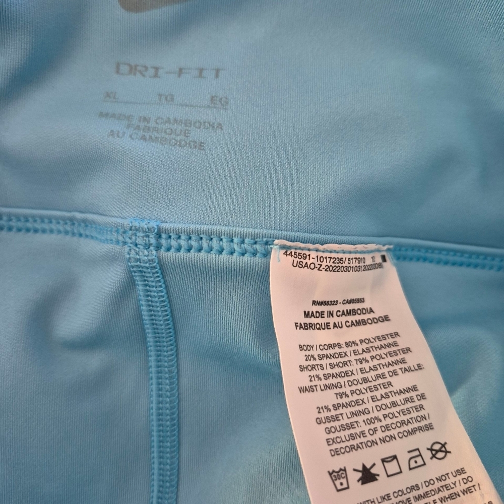 XL Nike NWT Women's 15" Dri-FIT Advantage Golf Skort Tennis Baltic Blue skirt - Picture 5 of 5